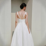 2025 New Slings Simple Temperament Light Wedding Bridal Certificate Registration Dress Long Daily Can Wear Small Dress HZ0517