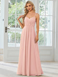 Elegant Evening Dress V-Deleted Long Dresse 2026 New Chiffon Folding Mint Green Bite Dress HZ0517