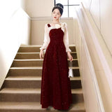 French Toast Dress Bride Red Engagement Evening Dress Velvet Back Door Small Dress Spring Summer Long Sleeve HZ0517