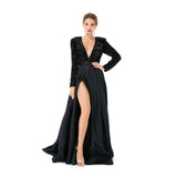2026 New Evening Dress Deep V Banquet Sexy Dress Host Long White And Thin HZ0517