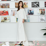 French-Style Denswear Wedding Dress 2026 Summer New Mori Family Retro Shooting Shoulder Simple Shoulder Small Tail Dress HZ0517