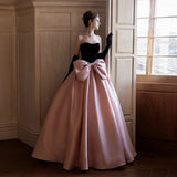 Pink Retro Breast-Wearing Evening Dress Birthday Fairy Dress Hepburn Style High-Level Rites Of Passage For Light Luxury HZ0517