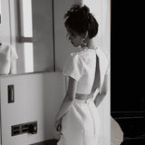 French Light Wedding Dress Senior Feeling Bride Niche Wedding Welcome Go Out Of The Yarn Series Super Fairy Dentender Split Dress Dress HZ0517