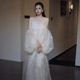 Super Fairy Sensian Morning Woman Bride 2026 New High-Sensing Small Engagement Dress Dress Girl Wedding Dress HZ0517