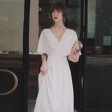 Fat Mm Evening Dress Dress Fat Sister Dress High-End 200 Pounds Certificate Registration Wedding Dress Is Very Thin HZ0517