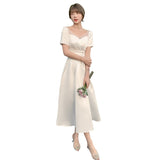 Sing Noodle Wedding Dress 2026 New Temperament French Light Wedding Dress Simple Travel White Wedding Dress Can Usually Wear Women HZ0517