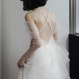 Wedding Dress 2026 Spring New Lint Temperament Tailings Family Travel Fashion Light Yarn HZ0517