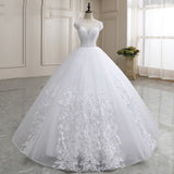 2026 New Long Tailed Long Tail Wedding Dress Bareback Simple Medium-Long Mid-Rise Lace Lace Dream White Wedding Dress HZ0517