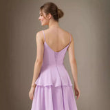 2026 Spring/Summer New Sexy Suspension Leisure Vacation Dress Purple Ball Party Evening Dress HZ0517