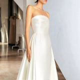New White Engagement Light Wedding Dress Elegant Long Certificate Small White Dress Dress HZ0517