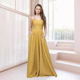 Evening Dress Bridesmaids Dress Long Dress With Thin Shoulder Bridesmaid Dress Fashion Dress HZ0517