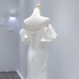 Light Wedding Dress 2026 New Bride Go Out Yarn Travel Shooting Fantasy Super Fairy-Faced Fishtail Dress HZ0517