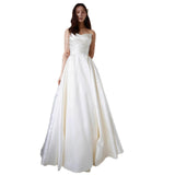Korean-Style State Simple Light Wedding Dress Small Brides Go Out To Greet The Family To Wipe The Evening Dress Dress HZ0517