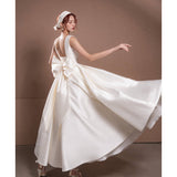 Travel Shot Light Wedding Dress Simple Mori Dress Daily Hepburn Sling 2026 New Yarn Dress HZ0517