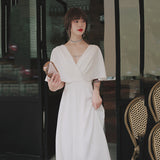 White Simple Evening Dress Dress Women Can Usually Wear A Densified French Light Luxury Niche Certificate Engagement Dress HZ0517