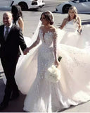 2026 New Fishtail Wedding Dress Bride One-Word Wedding Trip Engagement High-End Luxury Heavy Industry Tail HZ0517