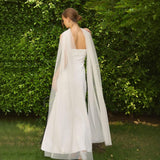 French Light Wedding Dress Bride Simple Tset-Sin Style Temperament Certificate Registration Small White Dress Engagement White Dress Dress HZ0517