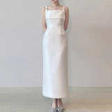 French Retro Slings Light Wedding Dress Small Manny Noodle Engagement Small Dress Certificate Registration Dress Dress Dress Can Wear Every Day HZ0517