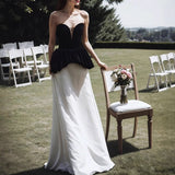 High-End Feel Evening Dress French Black And White Classic Color Retro Banquet Wedding Dress Dress Dress Light Luxury HZ0517