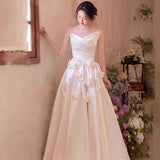 French Temperament Light Wedding Dress 2026 New Bridal Sen Yarn Light Luxury Small Welcome Dress Wedding Dress Wedding Dress HZ0517