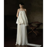 French Bra Light Wedding Dress Bridal Fashion Retro Niche Denwear Morning Dress Dress HZ0517