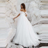 Wedding Dress Bride Word Shoulder Thin Sen Is Princess Pony Skirt French Style Yarn Temperament Light Wedding Dress HZ0517