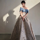 High-Level Evening Dress Women's Banquet Light Luxury Small Art Show Adult Ceremony High-End Host Dress Dress Dress Is Thin HZ0517