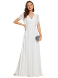 Evening Dress 2026 New Sexy Body Repair V-Neck Chiffon Dress Women's Party Bridesmaid Dress HZ0517