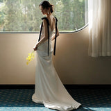 Hanging Belt Light Wedding Dress 2026 New French Vertine Bridal Wedding Dress HZ0517