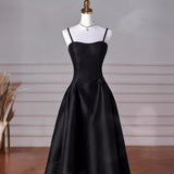 Black Suspension Banquet Evening Dress 2026 New French Light Luxury Ding Noodle Dress Everyday Dress HZ0517