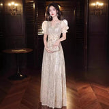 French Evening Dress 2026 New Fashion Temperament Elegant Host Banquet Dresse Dress Dress HZ0517