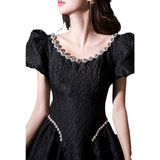 Black Little Dress Banquet Dress 2026 New Spring Short Birthday Party Small Dress Wearing Dress Every Day HZ0517