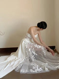 Light Wedding Dress 2026 New Lace Yarn Out Sexy Brao Fishtail Wedding Dress Exterior Light Yarn Welcome HZ0517