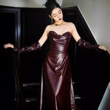 New Chinese Morning Gown 2026 Bridal Red Toast Light Extravagant Sexy Thoracic Skirt Evening Dress HZ0517