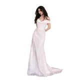 French Word Shoulder Light Wedding Dress Lace Patron Wedding Dress Engagement Evening Dress Shawl HZ0517
