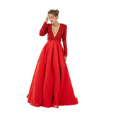 2026 New Evening Dress Deep V Banquet Sexy Dress Host Long White And Thin HZ0517