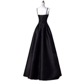 Black Evening Dress 2026 New Dress Party Host Art Examination Dress Temperament Sexy Suspension Long Dress HZ0517