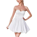 Brased Light Wedding Dress 2026 Spring New Bridal White Simple Temperament Out Of The Yarn Banquet Short Evening Dress HZ0517