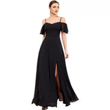 2026 New Bridesmaid Dress Sling Fashion Elegant Temperament Sexy Open Evening Dress HZ0517