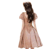 Slid Dress 2026 New French Bubble Sleeve Light Banquet Dress Choir Performance Suit HZ0517