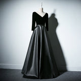 Black Evening Dress Party 2026 New Long Elegant Bodydresser Choir Dress Dress Girl HZ0517