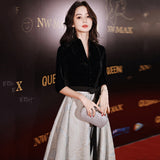 Evening Dress Dress Women 2026 New Spring And Summer Temperament Show Choir Dress Black Banquet Long Dress HZ0517