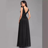 V-Neck Evening Dress Autumn New Elegant Romantic Sexy Back Evening Dress Banquet Performance Women's Skirt HZ0517