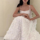 White Sling Dress Fairy Light Wedding Wedding Dress Wedding Morning Dress Evening Dress Banquet Welcome Out Of The Yarn High Sense HZ0517