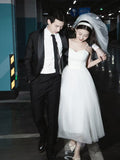 Light Wedding Slings French Retro Bride Wedding Engagement Dress Dress Daily Small Man Certificate Registration Small White Dress HZ0517