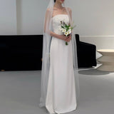 French Bra Light Wedding Dress 2026 New White Densate Wedding Dress Dress Bridal Yarn HZ0517