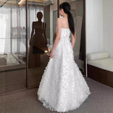 White Sling Fairy Light Wedding Wedding Wedding Dress Wedding Dress Banquet Binsen Ed. Engagement Morning Dress Dress Dress Dress HZ0517