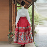New Chinese Horse Noodle Skirt Dress 2026 Summer New Adult Hanfu Lady Small Man Wears Horse Noodle Skirt Every Day HZ0517