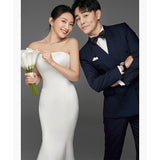 Scenic Face Light Wedding Dress Sexy Chest Repair Fishtail French Simple Bridal Evening Dress Female Family Travel Yarn HZ0517