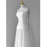 French Bra-Smeared Lightweight Wedding Dress 2026 New Bridal Seny Morning Robe Simple Welcome Yarn Dress Dress Dress HZ0517